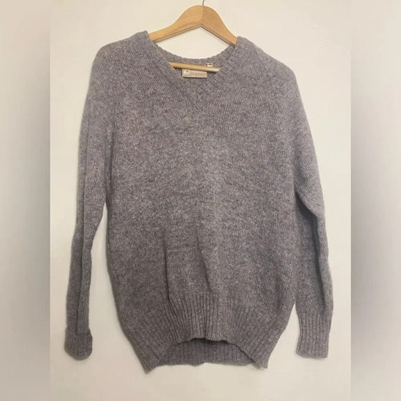 pitlochry Sweaters - 🌫️ Vintage Pitlochry Shetland Wool Sweater - Heather Gray, Size 40 🌫️